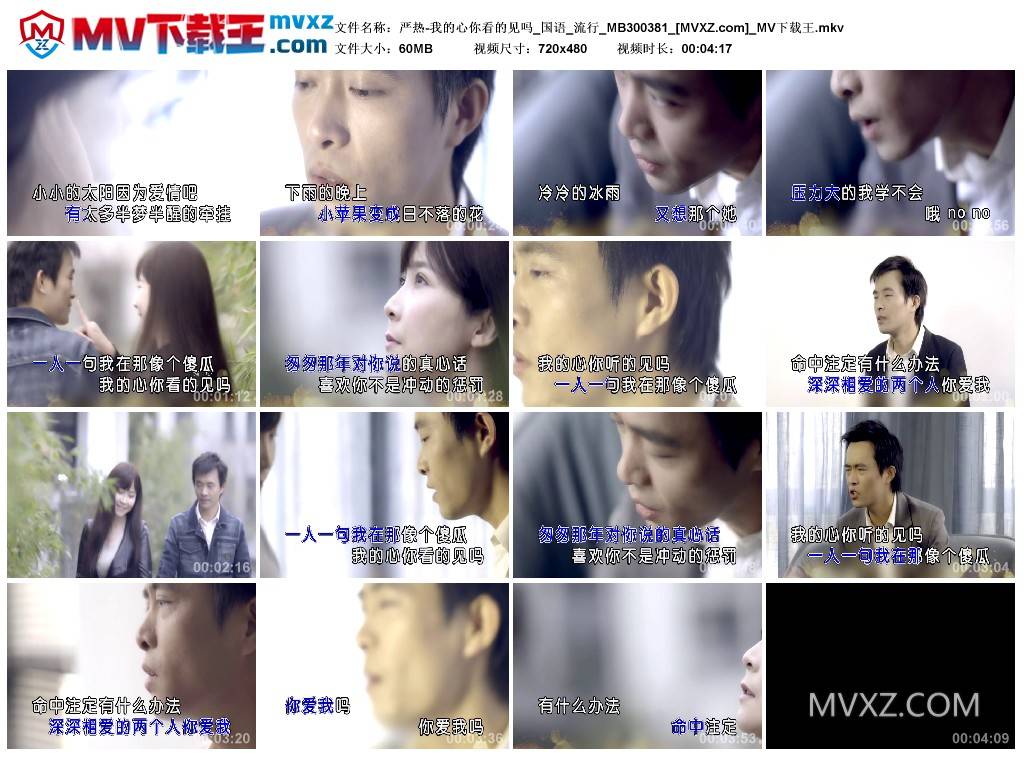 严热-我的心你看的见吗_国语_流行_MB300381